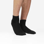 Minfot Bamboo Socks Quarter Black 5-pack