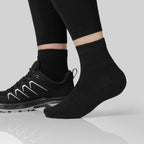 Minfot Merino Wool Socks Quarter Black 5-Pack