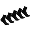 Minfot Bamboo Socks Quarter Black 5-pack