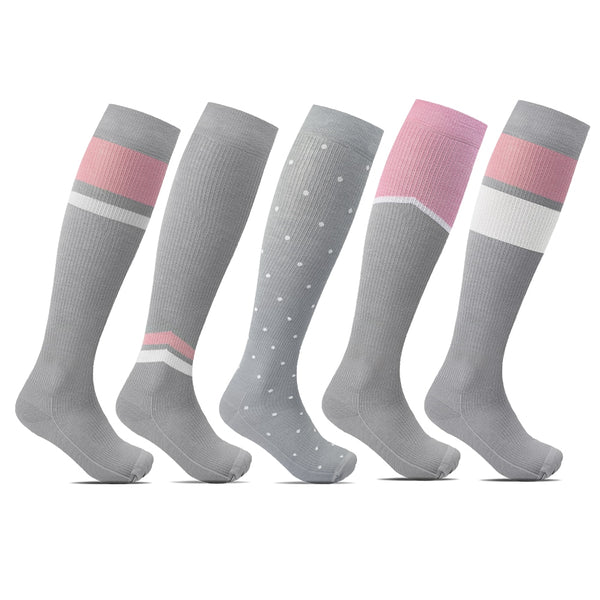 Minfot-Stodstrumpor-Bambu-Rosalin-5-pack