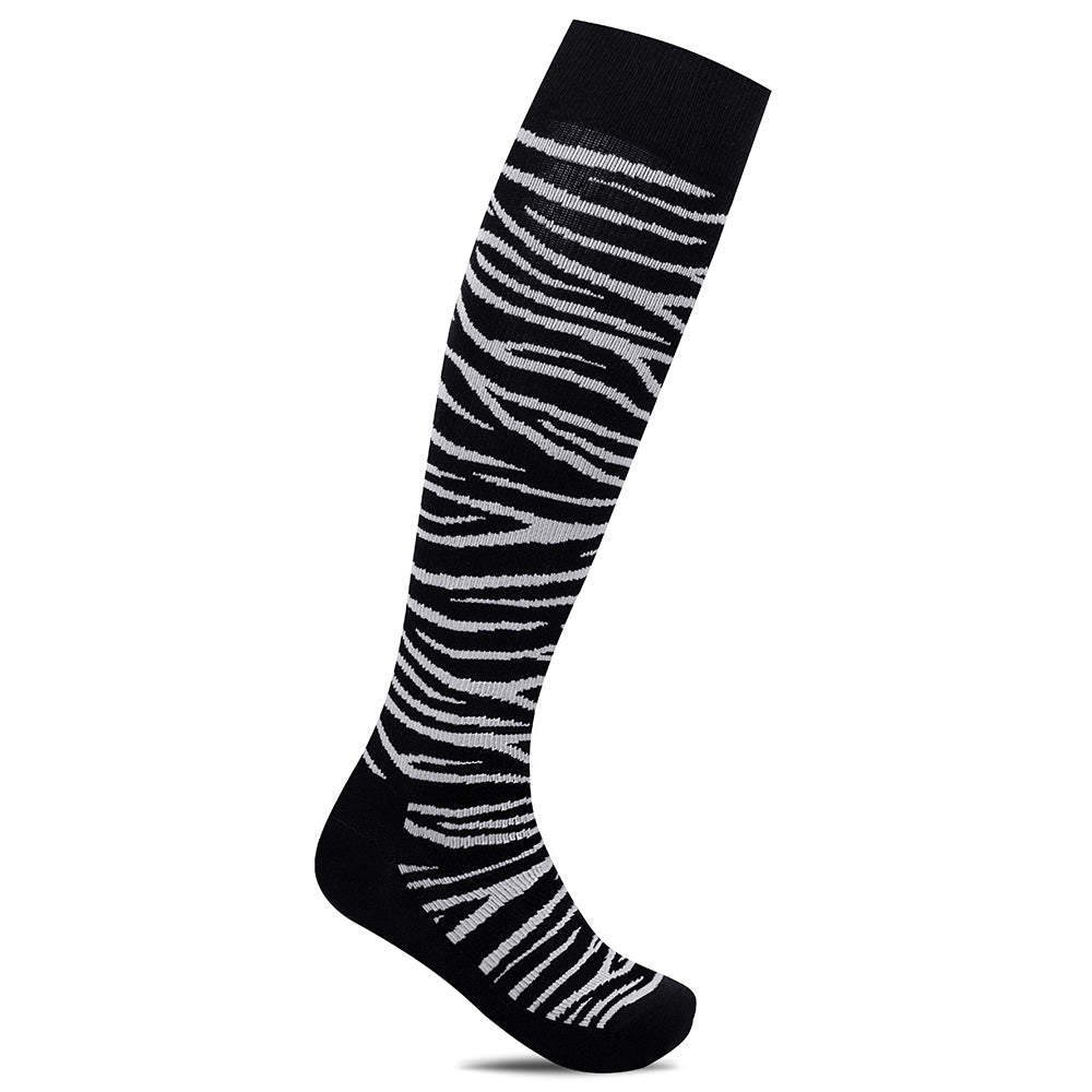 Minfot Stödstrumpor Bambu Zebra Svarta 1-pack