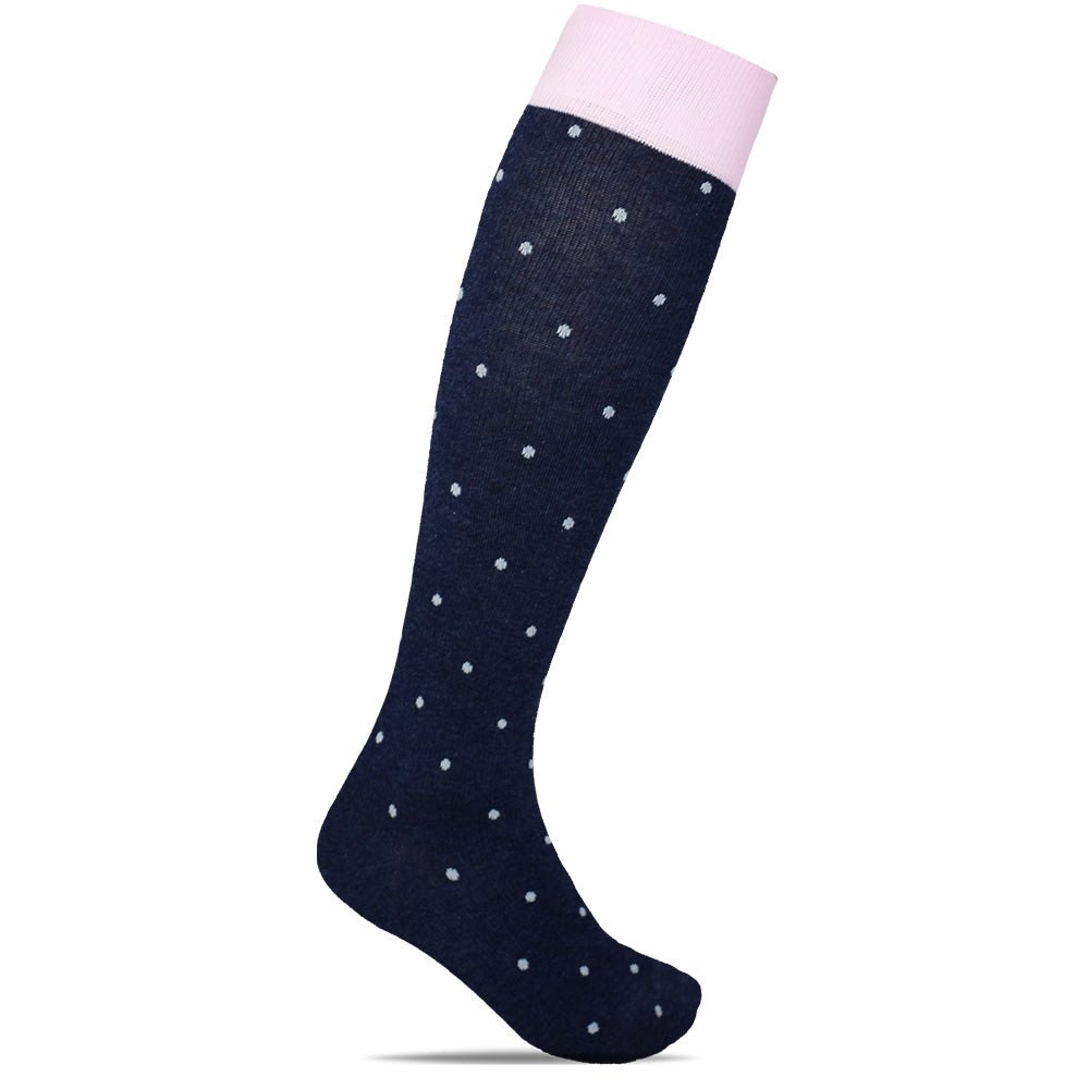 Minfot Compression Socks Organic Cotton Dot Blue Grey 1-Pack