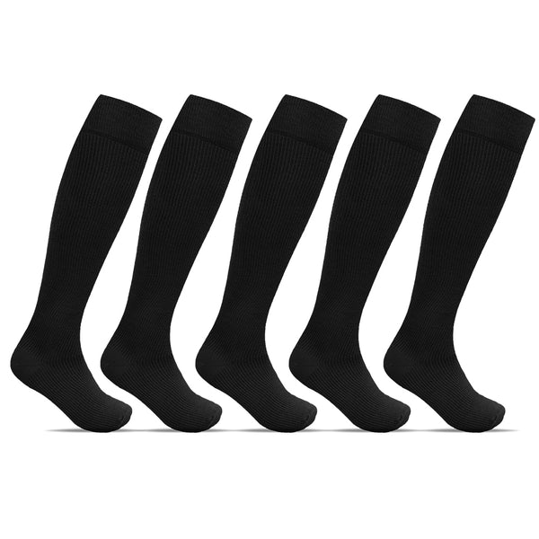 Minfot Compression Socks Organic Cotton Black 5-Pack