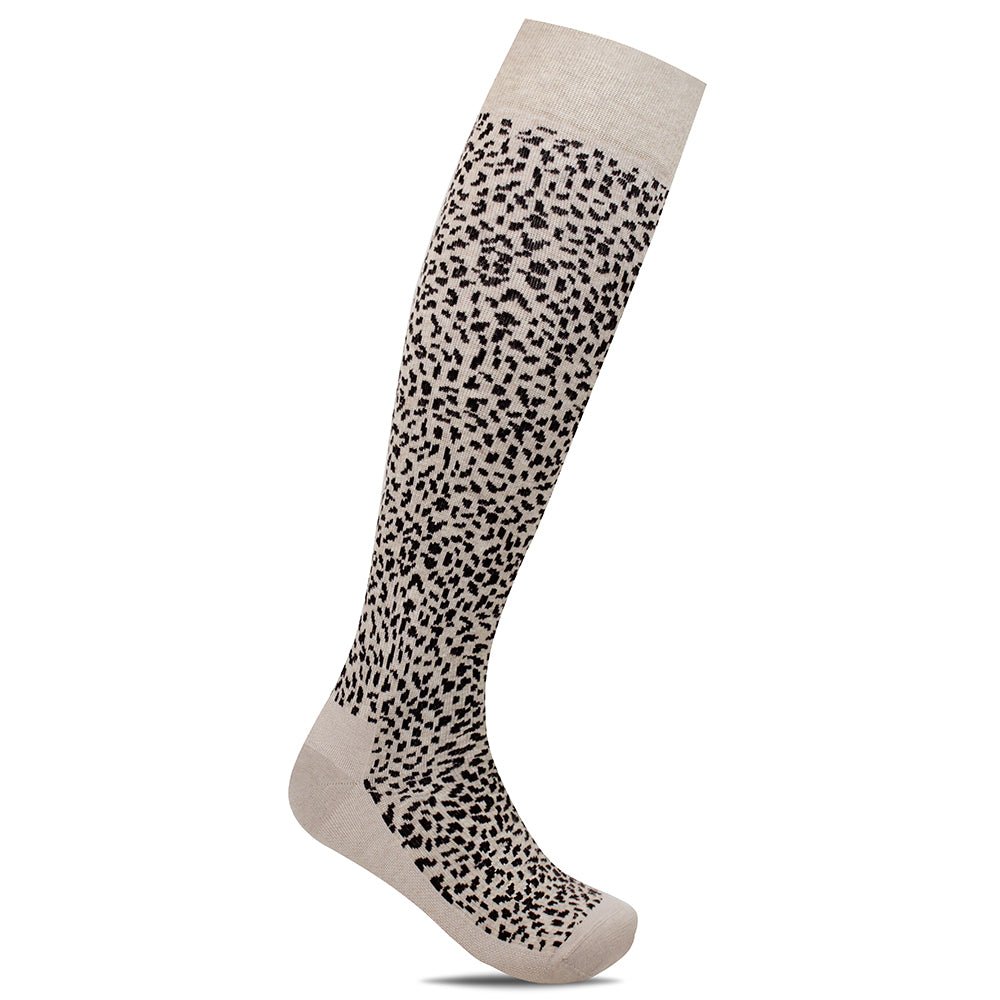 Minfot Stödstrumpor Ekologisk Bomull Leopard Beige 1-pack