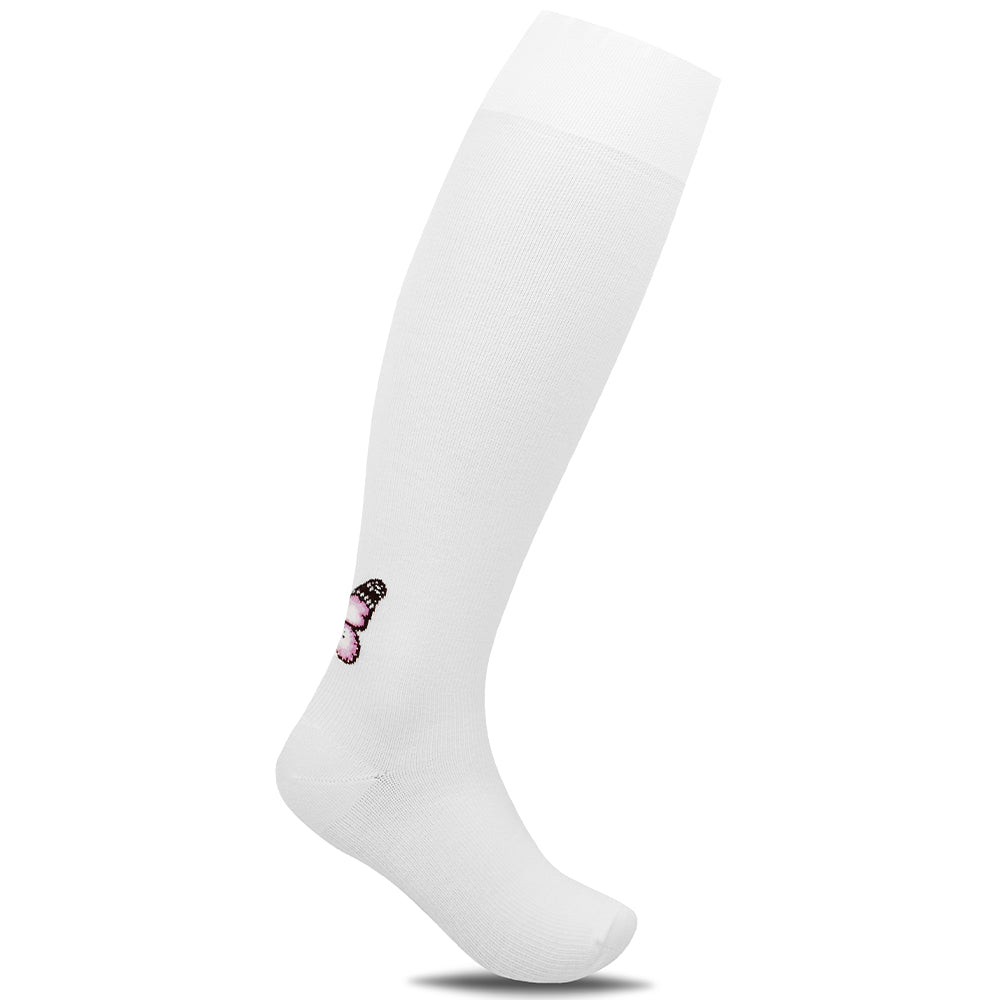 Minfot Wide Compression Socks Bamboo Butterfly White 1-Pack