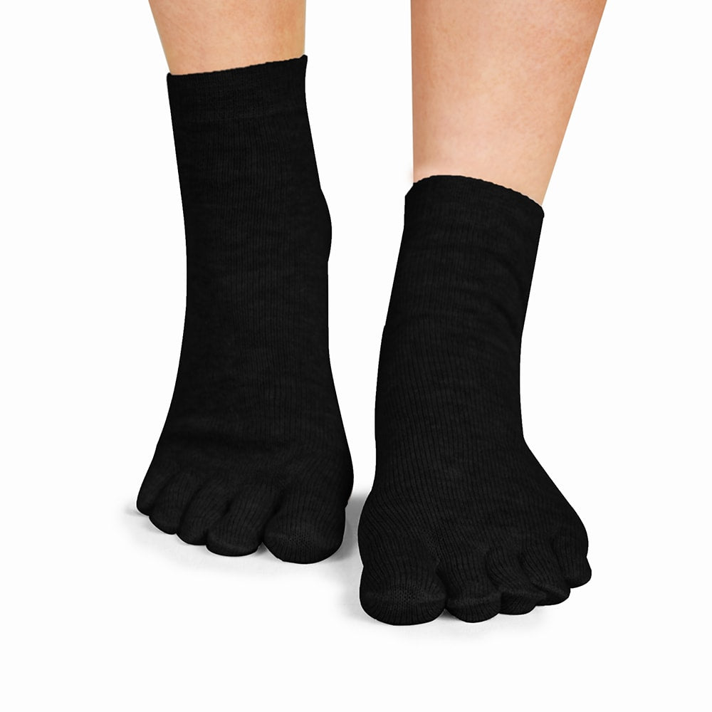 Minfot Toe Socks Merino Wool Black 1-Pack