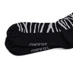 Minfot Stödstrumpor Bambu Zebra Svarta 1-pack