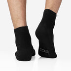 Minfot Bamboo Socks Quarter Black 5-pack