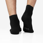 Minfot Bamboo Socks Quarter Black 5-pack