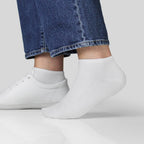 Minfot Cotton Socks Sneaker Sensitive White 5-pack
