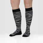 Minfot Stödstrumpor Bambu Zebra Svarta 1-pack