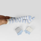 Minfot Striped Compression Socks Organic Cotton Beach 3-Pack