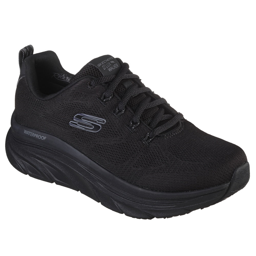 Skechers Womens D Lux Walker Vattentäta Skor Svart