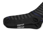 Minfot Compression Socks Merino Wool Striped Grey Navy 1-Pack