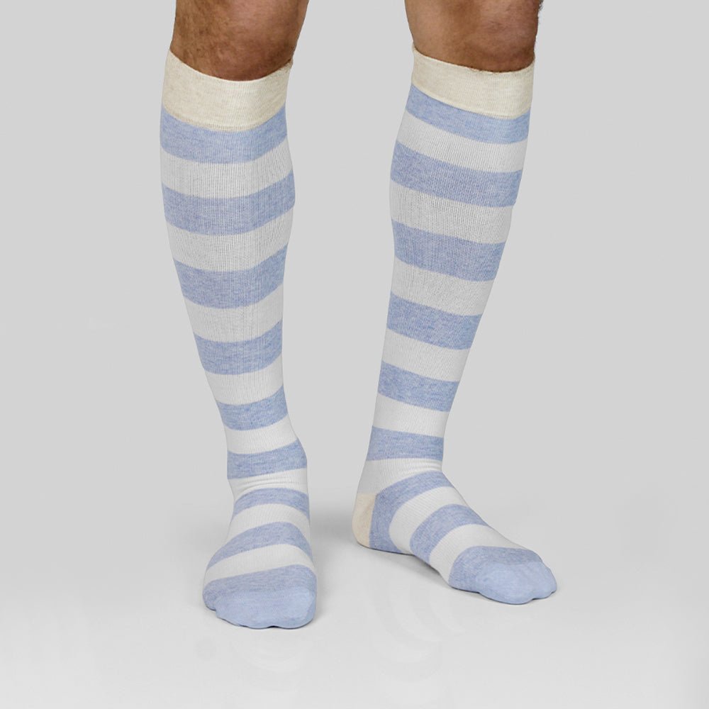 Minfot Striped Compression Socks Organic Cotton Beach 3-Pack