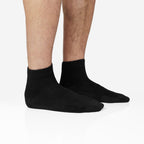 Minfot Bamboo Socks Quarter Black 5-pack