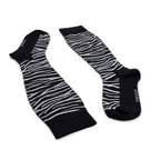 Minfot Stödstrumpor Bambu Zebra Svarta 1-pack