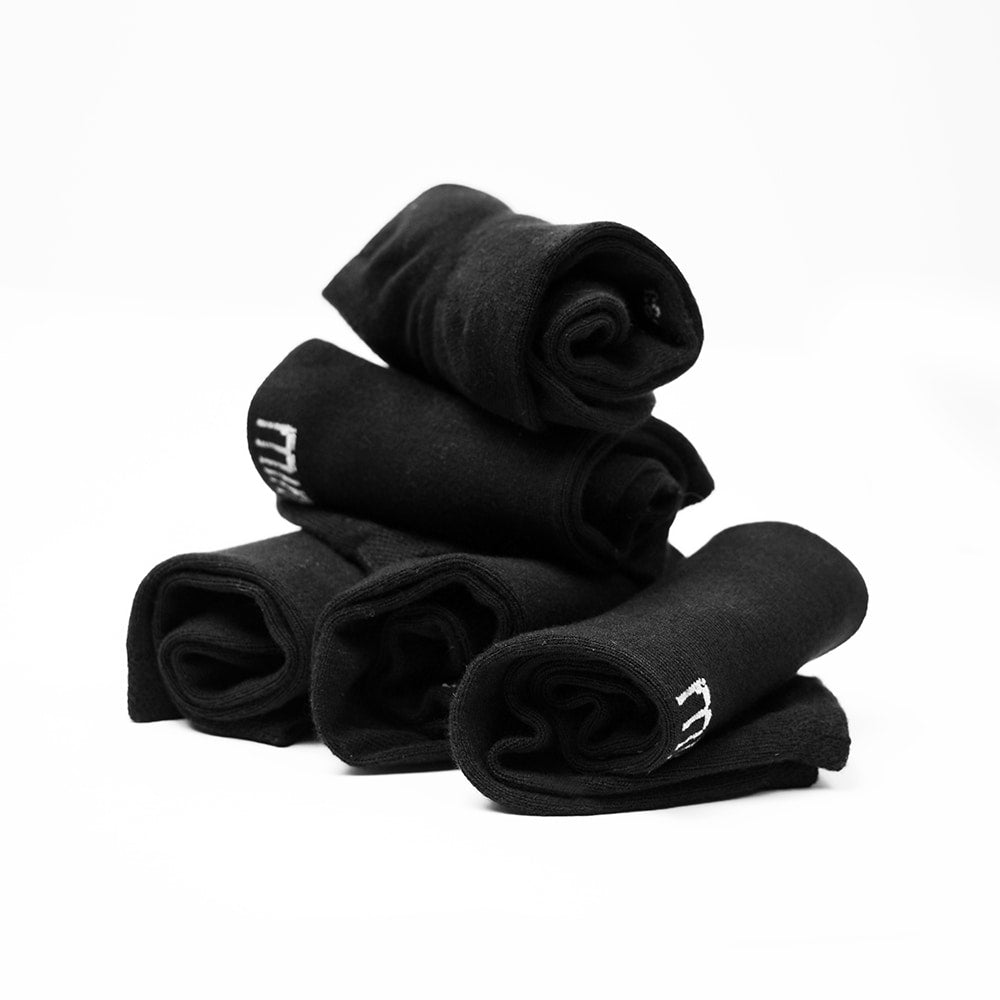 Minfot Bambustrumpor Sneaker Sensitive Svart 5-Pack