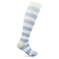 Minfot Striped Compression Socks Organic Cotton Light Blue and White 1-Pack