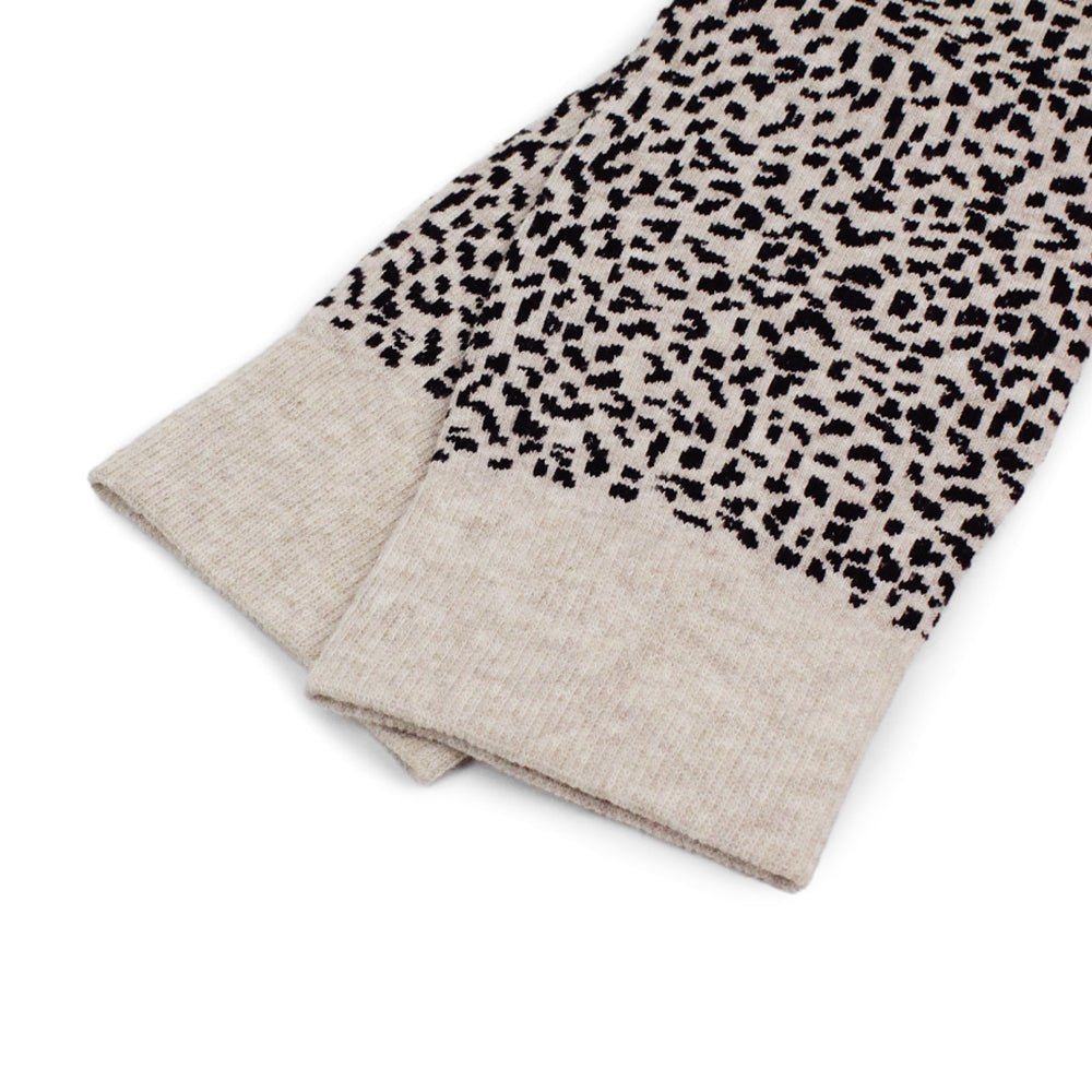 Minfot Stödstrumpor Ekologisk Bomull Leopard Beige 1-pack
