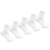 Minfot Merino Wool Socks Quarter White 5-Pack