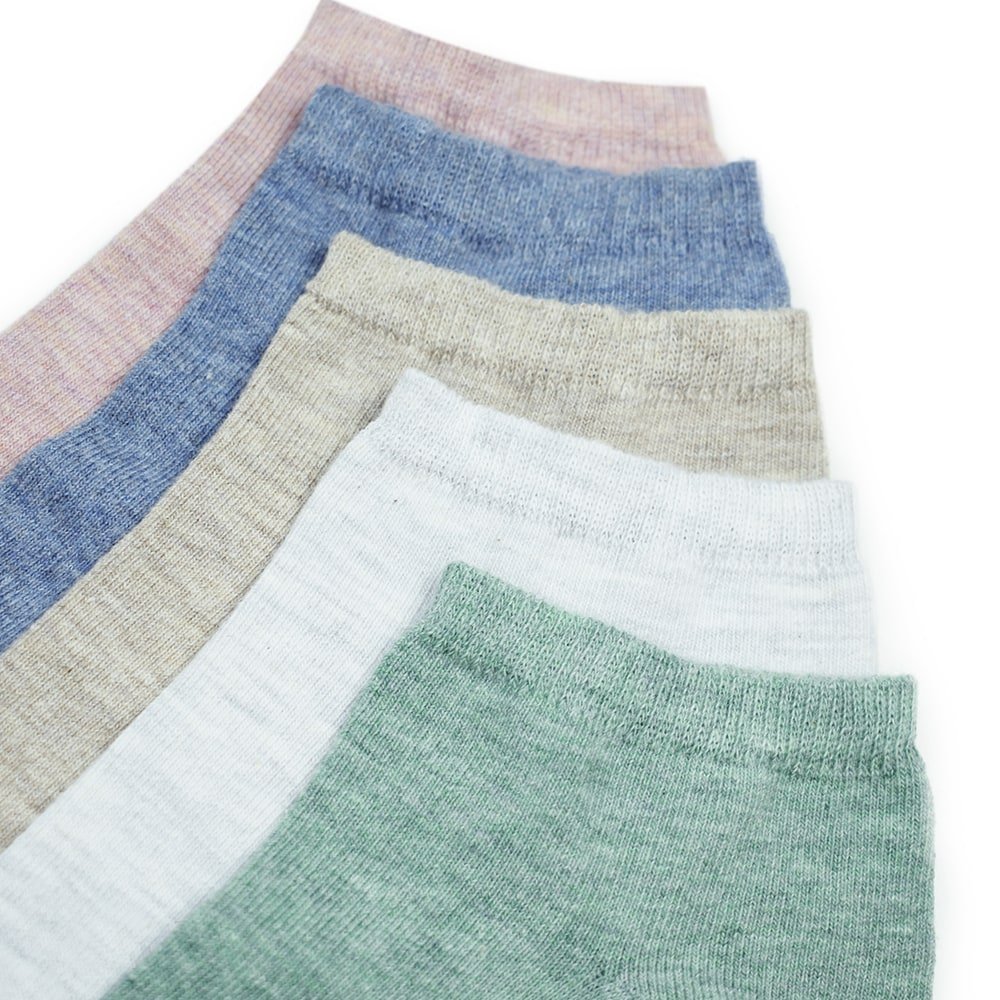 Minfot Cotton Socks Sneaker Sensitive Pastel 5-pack