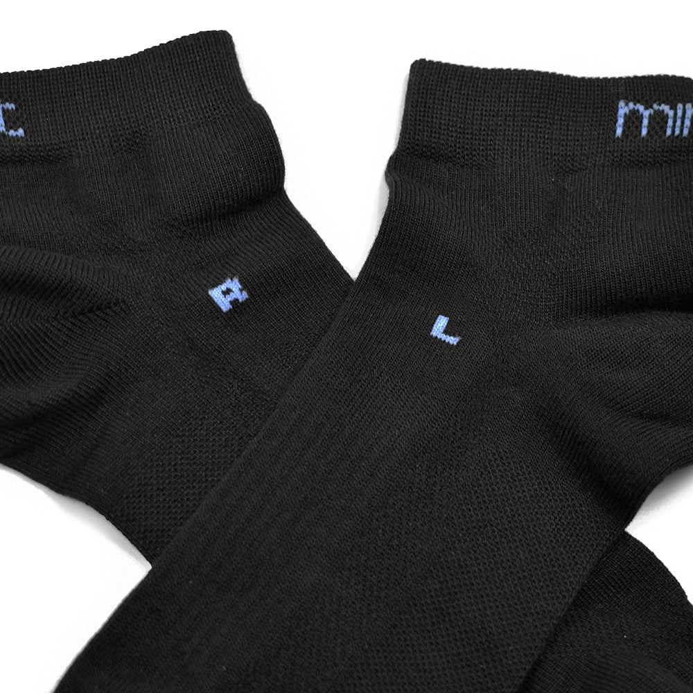 Minfot Running Socks Thin Lyocell 5-pack Black