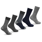 Minfot Strumpor Merinoull Randig Navy Mix 5-pack