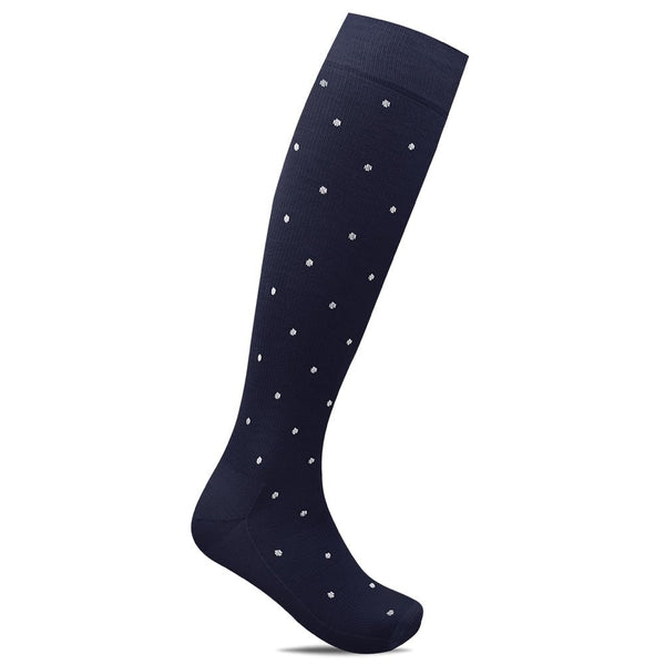 Minfot Stödstrumpor Bambu Prickig Navy 1-pack