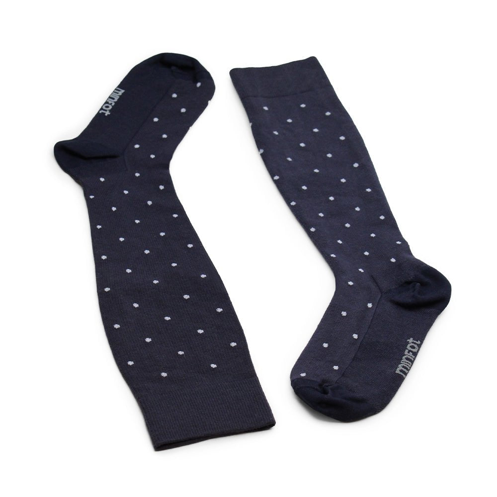 Minfot Compression Socks Bamboo Polka Dot Navy 1-Pack