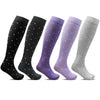 Minfot Compression Socks Organic Cotton Polka Dot Violet 5-Pack