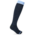 Minfot Compression Socks Organic Cotton Striped Grey Blue 1-pack