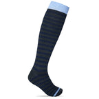 Minfot Compression Socks Organic Cotton Striped Grey Blue 1-pack