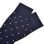 Minfot Compression Socks Bamboo Polka Dot Navy 1-Pack