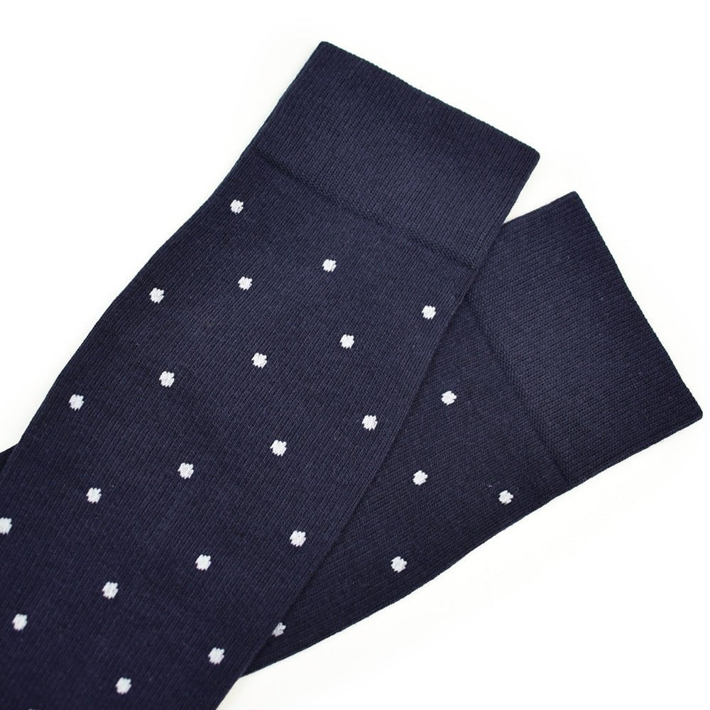 Minfot Compression Socks Bamboo Polka Dot Navy 1-Pack