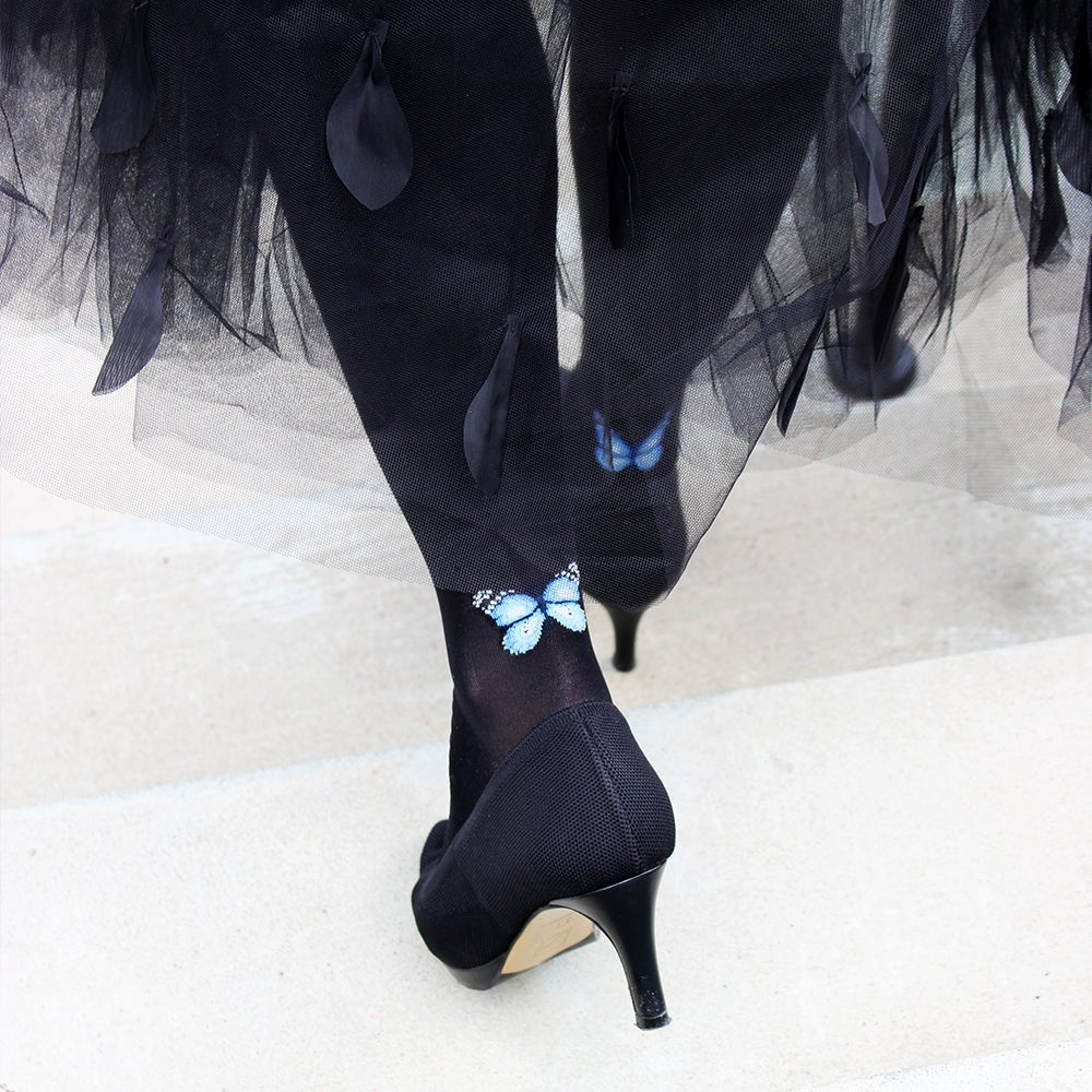 Minfot Flawless Compression Socks Nylon Black Butterfly 1-Pack