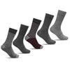 Minfot Merino Wool Socks Burgundy Mix 5-Pack