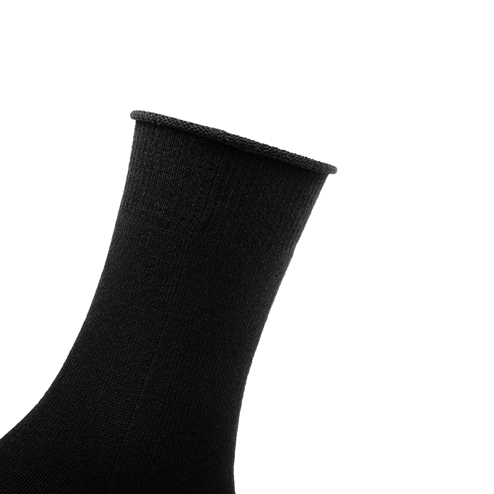 Minfot Seamless Socks Cotton Black 1-pack