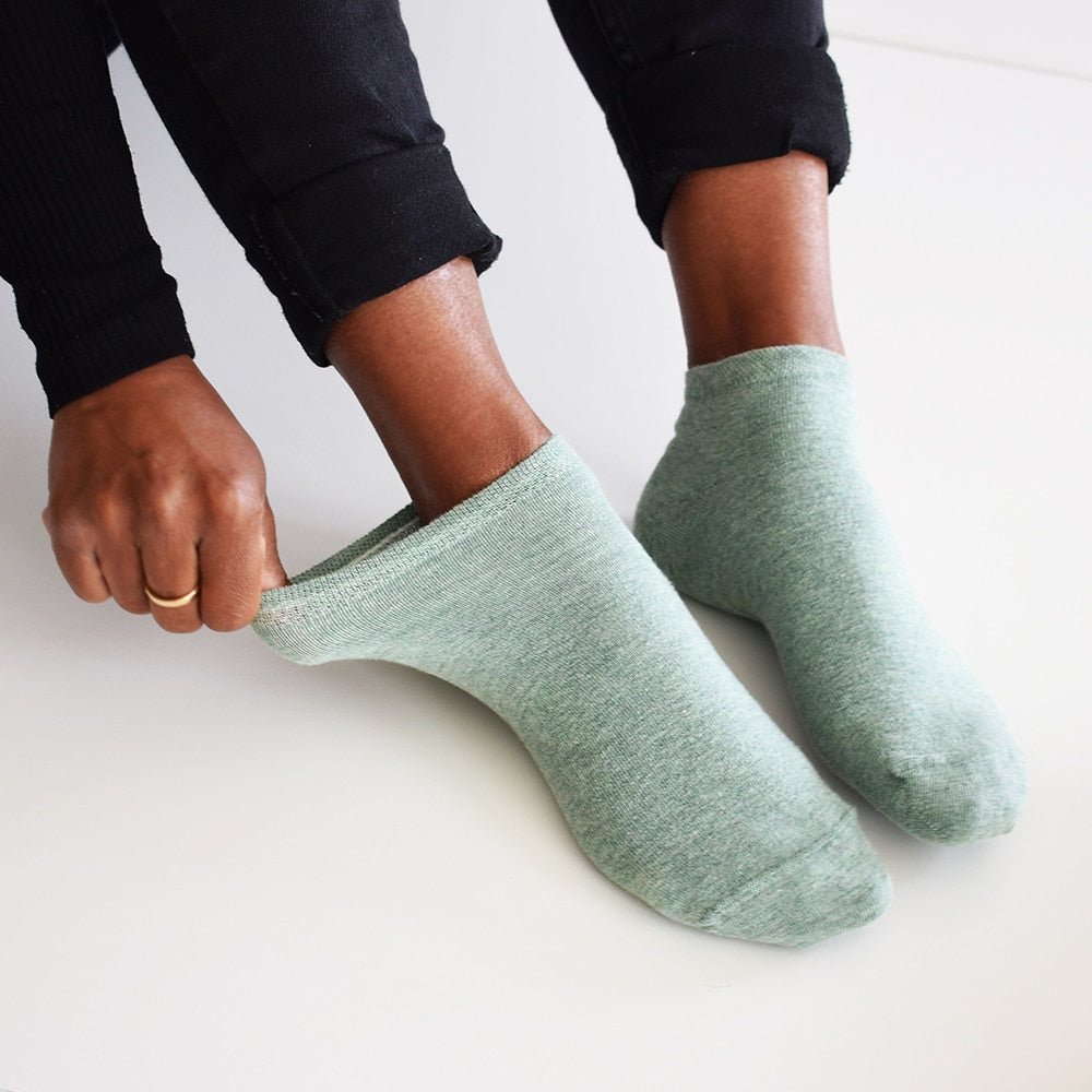 Minfot Bomullsstrumpor Sneaker Sensitive Pastell 5-pack