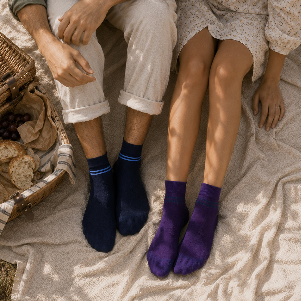 Minfot Bamboo Socks Quarter Lake 5-pack