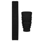 Minfot Leg Warmers Wool Blend Black 1-Pack