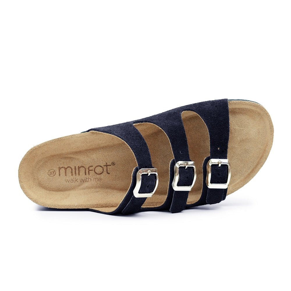 Minfot Sandal Mjuk Bio Svart Mocka