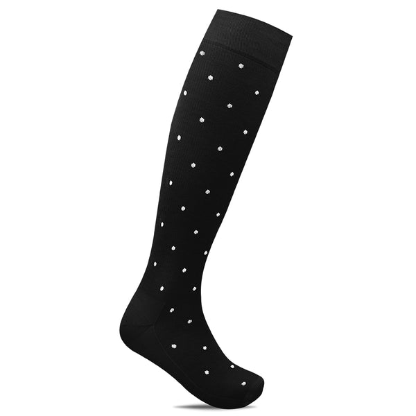 Minfot Compression Socks Bamboo Polka Dot Black 1-Pack