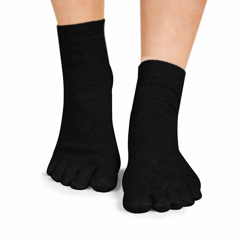 Minfot Toe Socks Cotton Black 1-pack