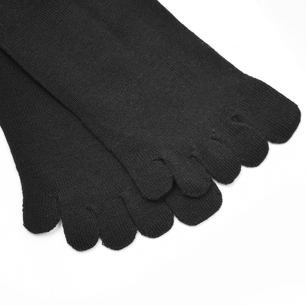 Minfot Toe Socks Merino Wool Black 3-Pack