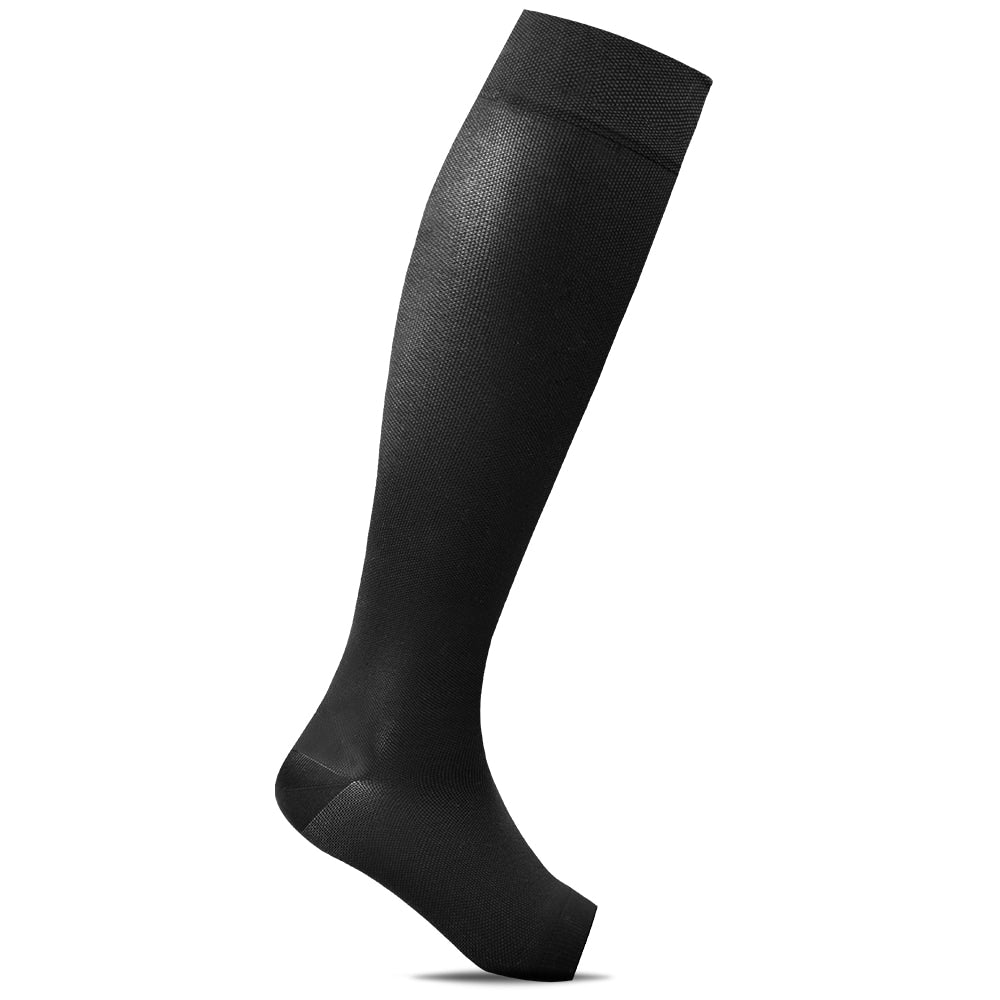 Minfot Thin Compression Socks Everyday Open Toe Black 1-Pack