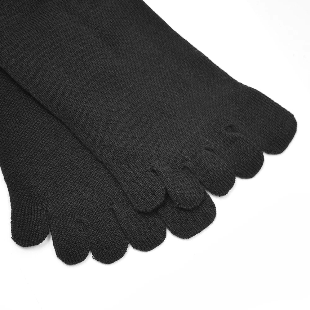 Minfot Toe Socks Cotton Black 1-pack
