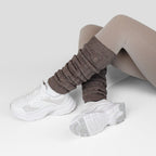 Minfot Wool Leg Warmers Brown Melange 1-Pack
