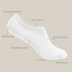 Minfot Ankle Socks Bamboo White 1-pack